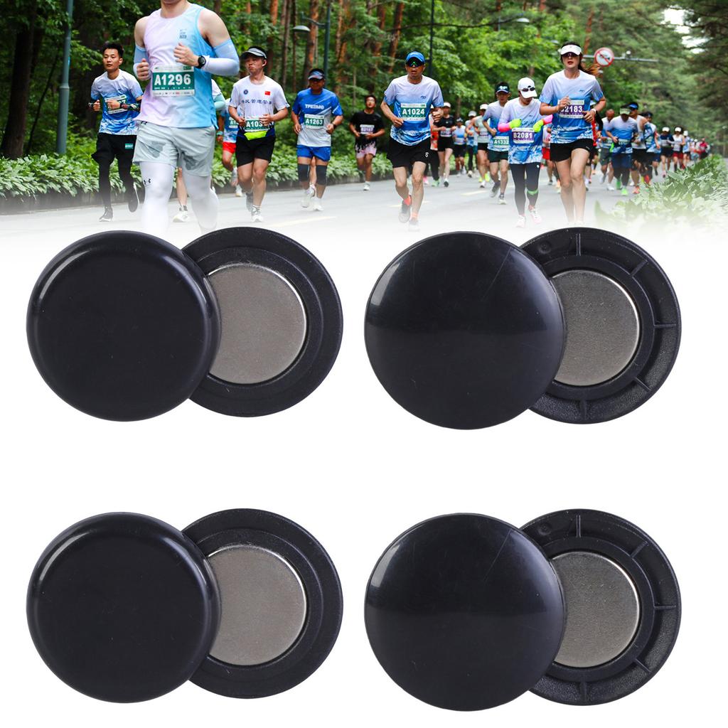 Magnetic Race Bib Clip Set Marathon Race Number Holder Running Bib Buckle Fixing Systems Magnets Racing Bib Fixing Clip