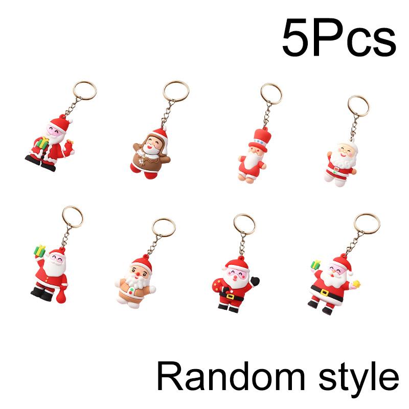 1pc Cute Keychain Snowmen Keyring Silicone Gifts for Women Backpack Accessories Christmas Pendant