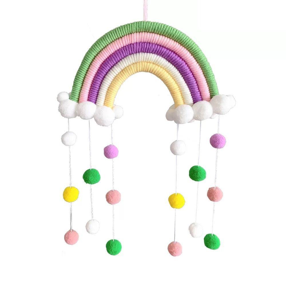 Macrame Rainbow Clouds Tapestry Handmade Room Decoration Delicate Photo Prop  Home