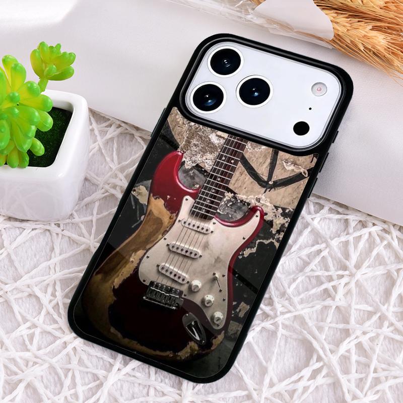 Чехол для телефона Музыкальная гитара для iPhone 17 Air 16 15 11 12 14 13 Pro Max Ударопрочный чехол