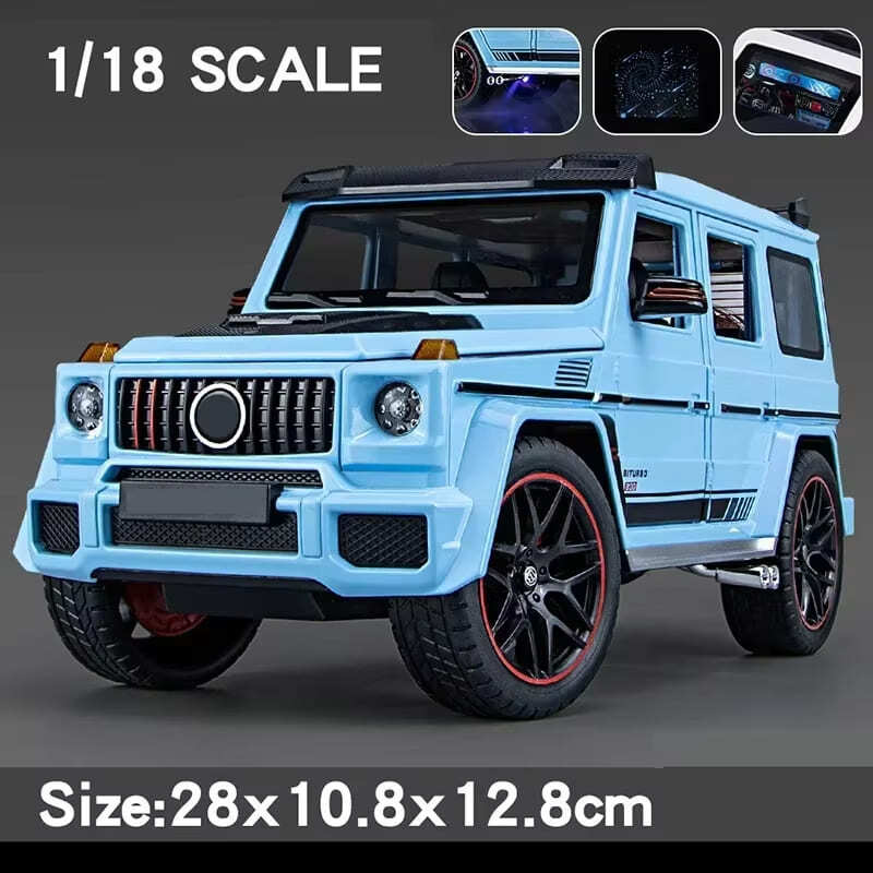 1/18 Scale G800 Model Car Toy Die-cast Metal Off-road Vehicle Collection with Sound and Light Four-wheel Shock Absorber Children's Toy Gift