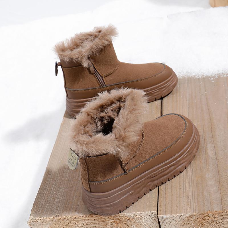 TUINANLE Women's Winter Snow Boots Simple Thick Sole Down Cotton Shoes Thickened Warm Boots