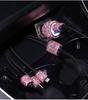 Автомобильное зарядное устройство с двумя USB-портами и алмазной инкрустацией, с интеллектуальным многофункциональным адаптером