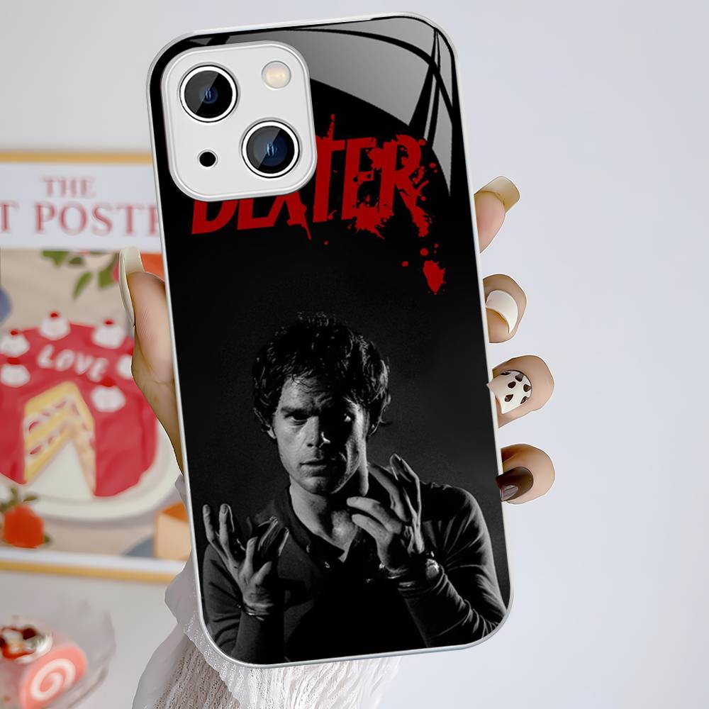 Закаленное стекло Декстер Морган для iPhone 14 13 12 11 Pro Mini XS MAX 14Plus X XS XR Чехол