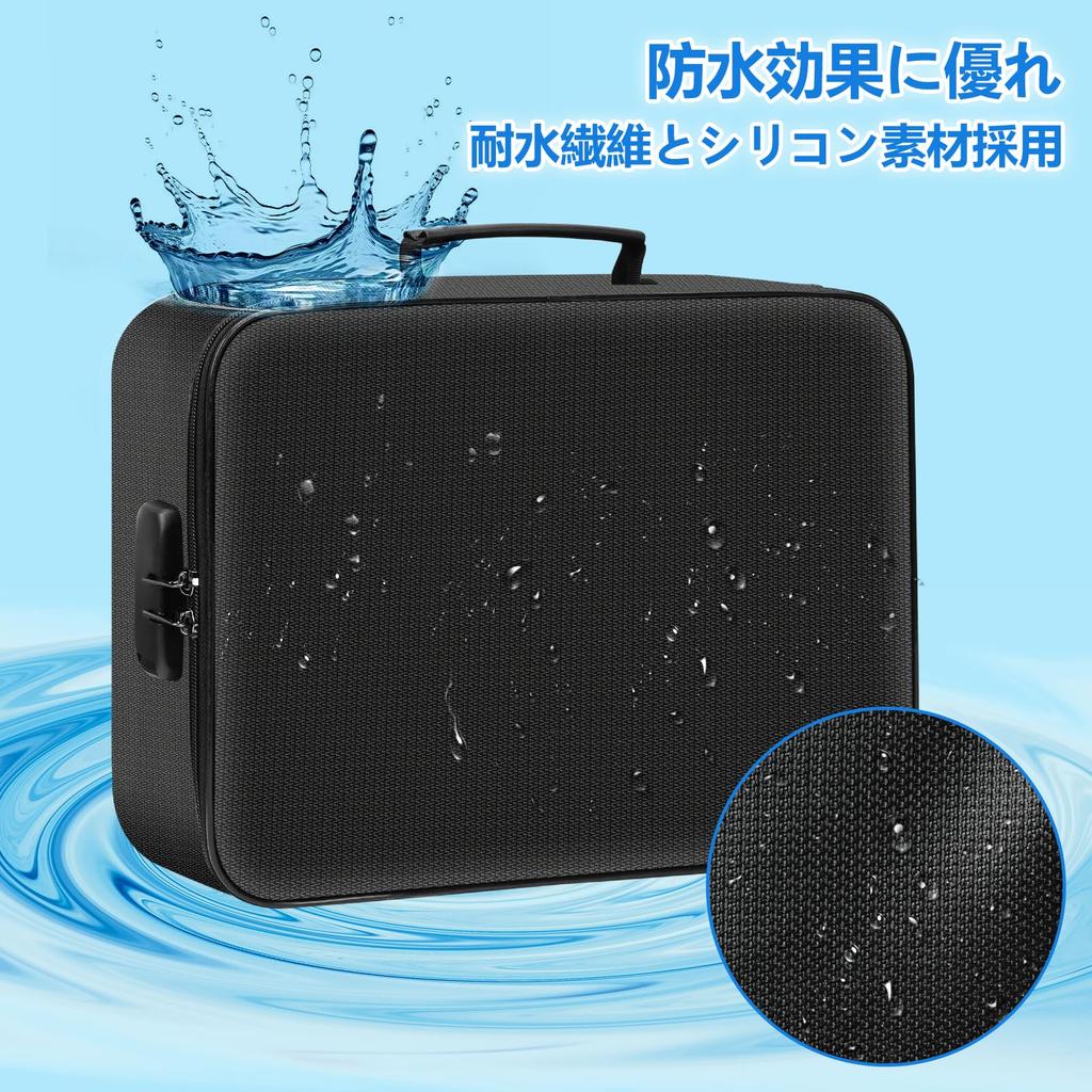 Yazi Fireproof Home Safe with Combination Fireproof Password Large Carrying Holds Important Bank Security for Disaster and Files Bag, Case, Keyed,