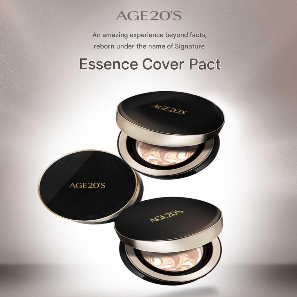 Age 20's Набор Signature Essence Cover Pact Intense (Футляр 1 шт + 2 сменных стержня, 14 г) – Тень Нет. 21(Светло-бежевый)