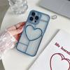 Роскошный чехол для телефона с гальваническим покрытием Love Heart для iPhone 11, чехол для iPhone 13 12 14 15 Pro Max 14 15 Plus, противоударный бампер, прозрачный чехол