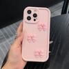 3D Розовый Милый Бантик Силиконовый Мягкий Чехол Для Телефона Для iPhone 17 16 15 14 13 12 11 Pro Max XS XR X 7 8 Plus Ударопрочный Бампер