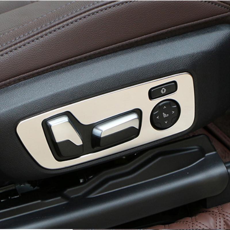 2Pcs Stainless Steel Car Seat Adjustment Button Frame Cover Decoration Sticker Trim for BMW X3 G01 2018 - 2022
