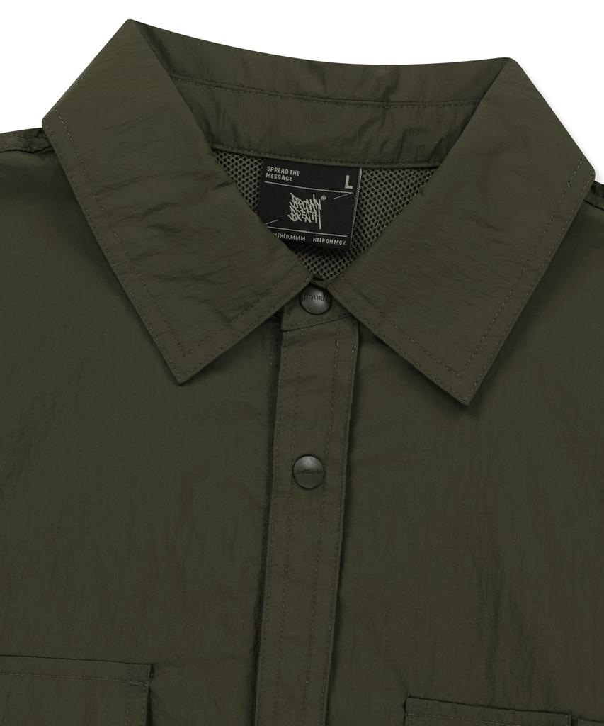 BROWNBREATH Multi Pocket Utility Shirts - Khaki
