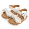 Baby Sandals Creative Knotted Bows Embellished Ring Buckles Adjustable Non-Slip Summer Outdoor Flats Shoes