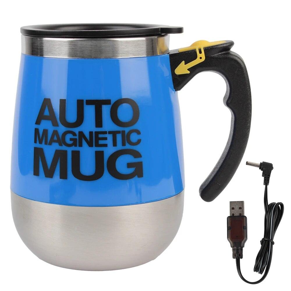 Термоблендер, новая чашка для смешивания кофе и молока, нержавеющая сталь, автоматический самоперемешивающийся умный миксер, магнитная кружка 400 мл