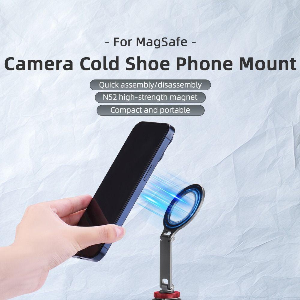 Adjustable Hot Shoe Magnetic Phone Holder for iPhone /Samsung /Xiaomi for MagSafe