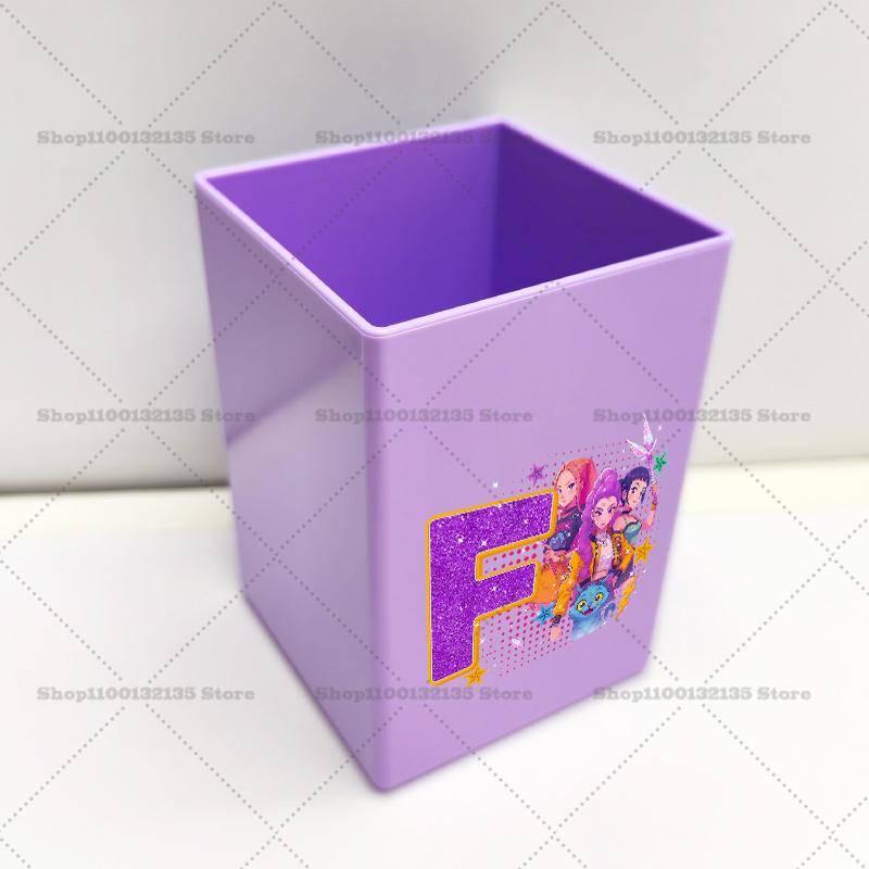 Kpop Demon Hunters Pen Holder Cartoon Anime Pattern Print Office Desk Accessories Boy Girl Stationery Pencil Organize Home Gift