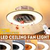 48W Minimalist Ceiling Lamp Round Fan Lamp Modern LED Ceiling Fan Lamp Dining Room Bedroom Living Room Lamp With 2.4G Remote Control