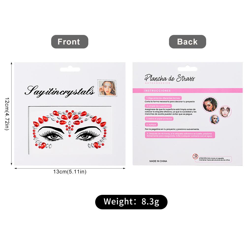 Экологичные Маскарадные Акриловые Наклейки С Бриллиантами