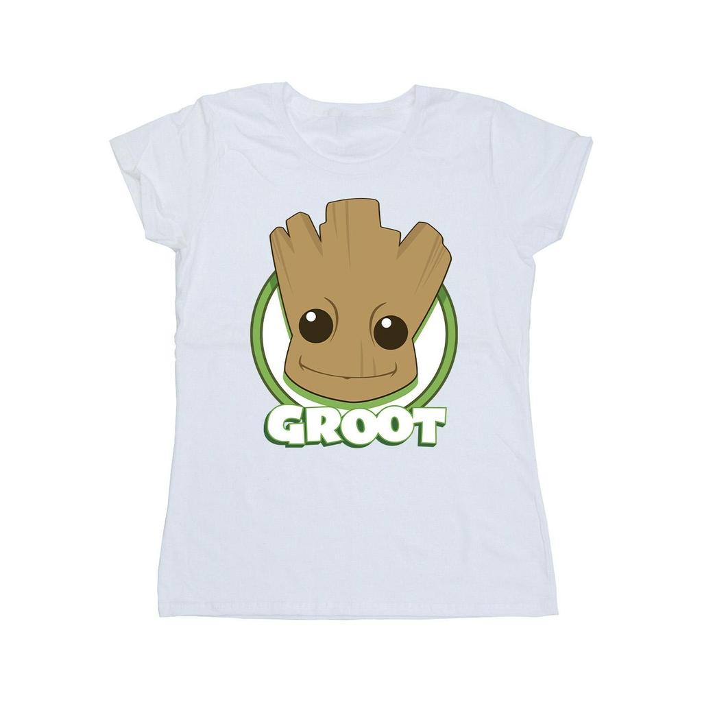 Guardians Of The Galaxy Womens/Ladies Groot Badge Cotton T-Shirt