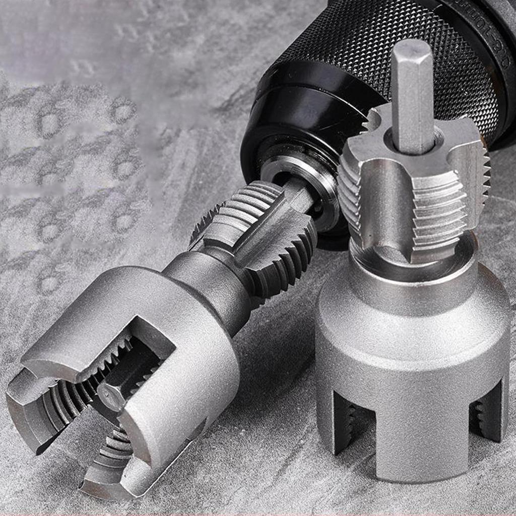 NEW 2pcs PVC Pipe Threader Kit 3/4 Pipe Threader External Cutter 1/2 & 3/4 Dies For Hose Electric Drill Metal Craft Home Repair