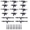 MOC Military Weapon SWAT Soldier Guns Minifigure Accessories Guns Parts Building Blocks Kit Bricks Sets Army Model Kids Toys