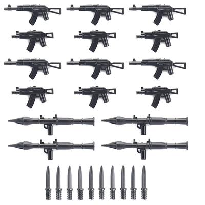 MOC военное оружие, солдат спецназа, пистолеты, аксессуары для минифигурок, детали пистолета, комплект строительных блоков, наборы кирпичей, армейская модель, детские игрушки