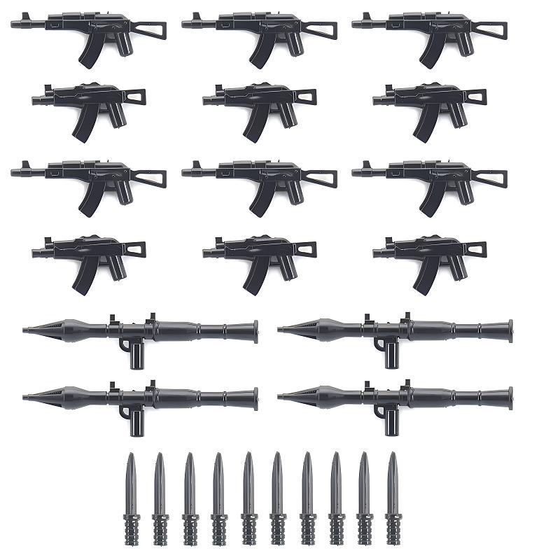 MOC Military Weapon SWAT Soldier Guns Minifigure Accessories Guns Parts Building Blocks Kit Bricks Sets Army Model Kids Toys