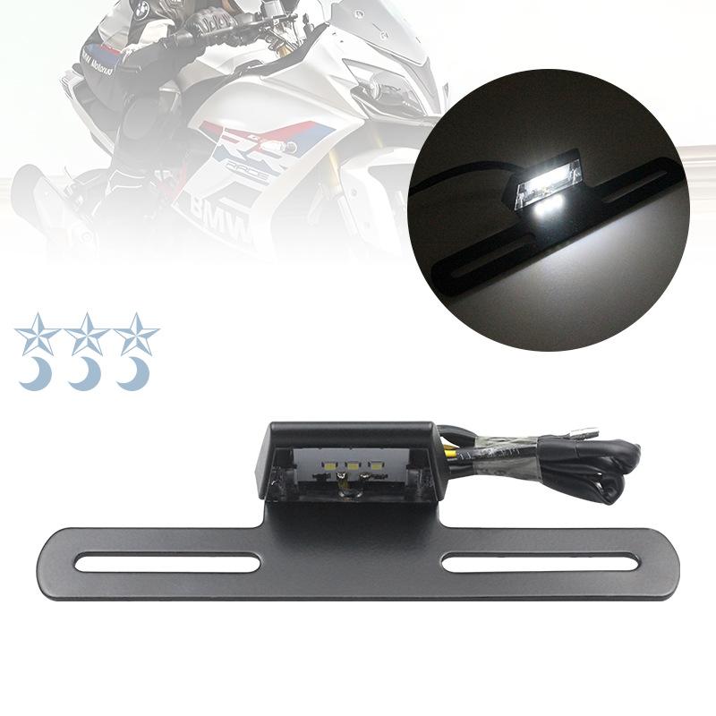 Motorcycle Modification Accessories 3Led Rear License Plate Light Tail Light With Bracket License Plate Light, License Plate Frame Light