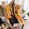 High-quality Luxurious Silk Scarves Headband Scarfs Neck Scarf For Women Chain Silk Scarf Women's Decorative Shawl