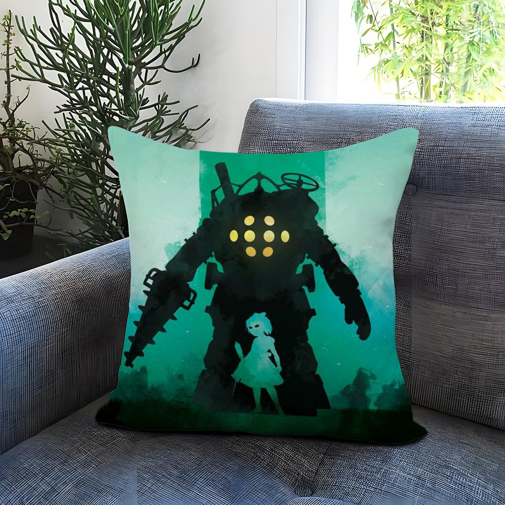 Фан-арт B-BioShock RaptureS Наволочка Удобная Двусторонняя Наволочка Идеально для Автомобиля Дивана Спальни и Многого Другого