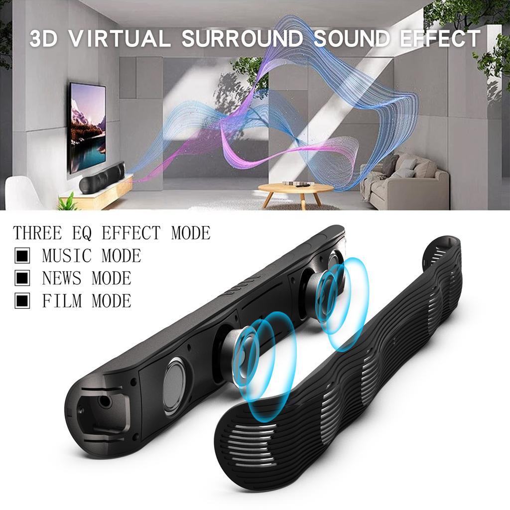 BS-21 BT Динамик Компьютер ТВ Аудио Музыка/Кино/Новости Выбор режима Поддержка TF-карты/U-диска 2000 мАч