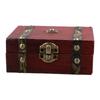 Wood Treasure Chest Large Capacity Jewelry Box Lockable Storage Box Ring