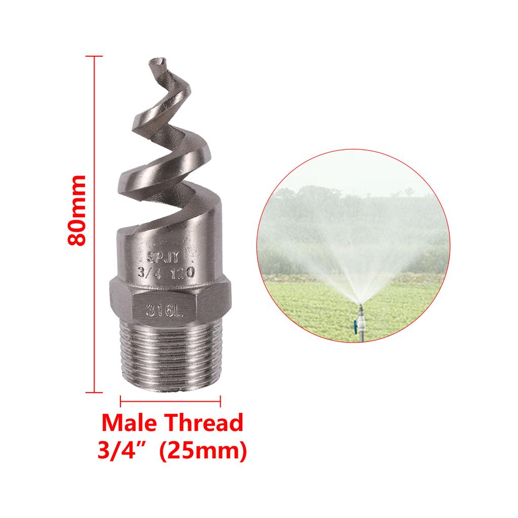 1/4" 3/8" 1/2" 3/4" 1" Наружная спиральная коническая форсунка-распылитель Градирня Охлаждение Пылеуловитель Дождеватель Сад Двор Газонный Распылитель