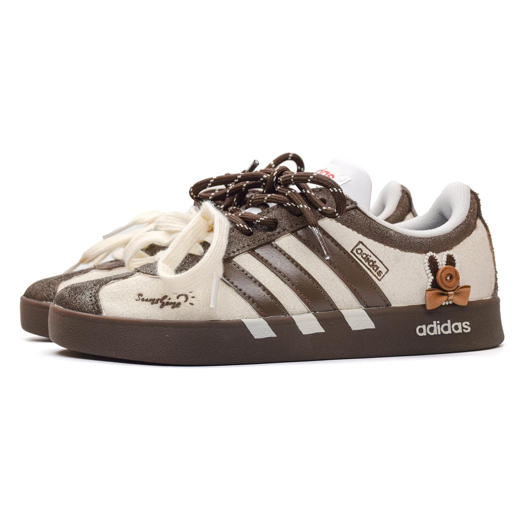 Adidas VL COURT 2.0 Tianxia Manufacturing, Western Mocha Wear resistant And Lightweight Low top Skateboard Shoes Unisex HQ1802(Team164-)
