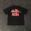 Лягушка Дрифт Акира Мода Уличная Одежда Качественная Графика Печатная Винтажная Одежда 100% Хлопок Свободный Повседневный Футболки Топы Футболка Для Мужчин