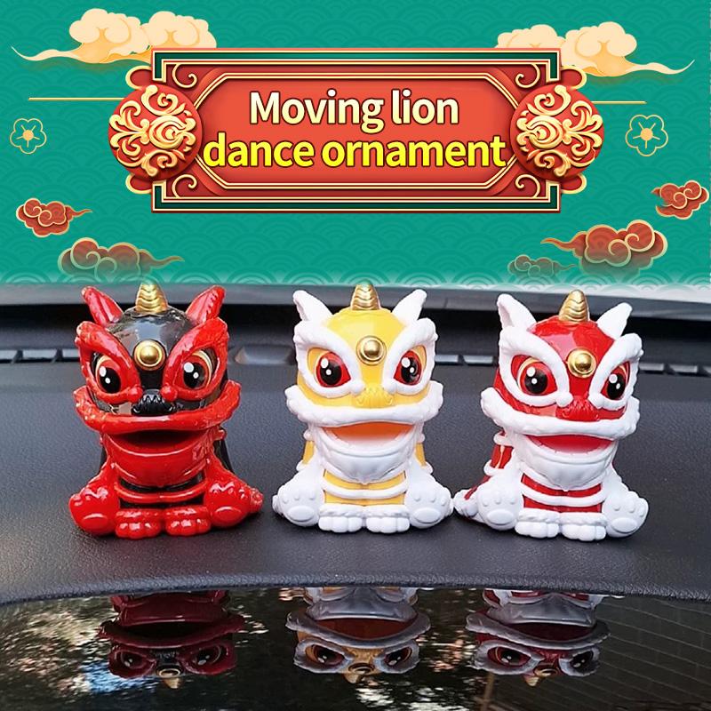 Новогоднее украшение в виде танцующего льва 2025 года, китайский праздник весны, настольные талисманы, украшения, декор салона автомобиля, новогодние подарки