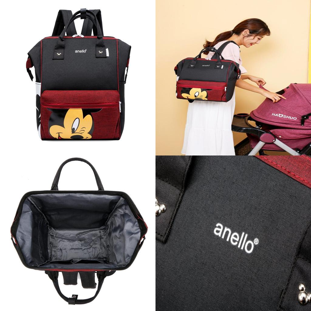 Disney Mickey Mouse Cartoon Shoulder Bag Large Capacity Mother And Baby Backpack With Vibrant Colors