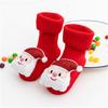 0-3Years Winter Infant Baby Boys Girls Socks Anti Slip Cartoon Thick Warm Christmas New Year's Socks Newborn Accessories