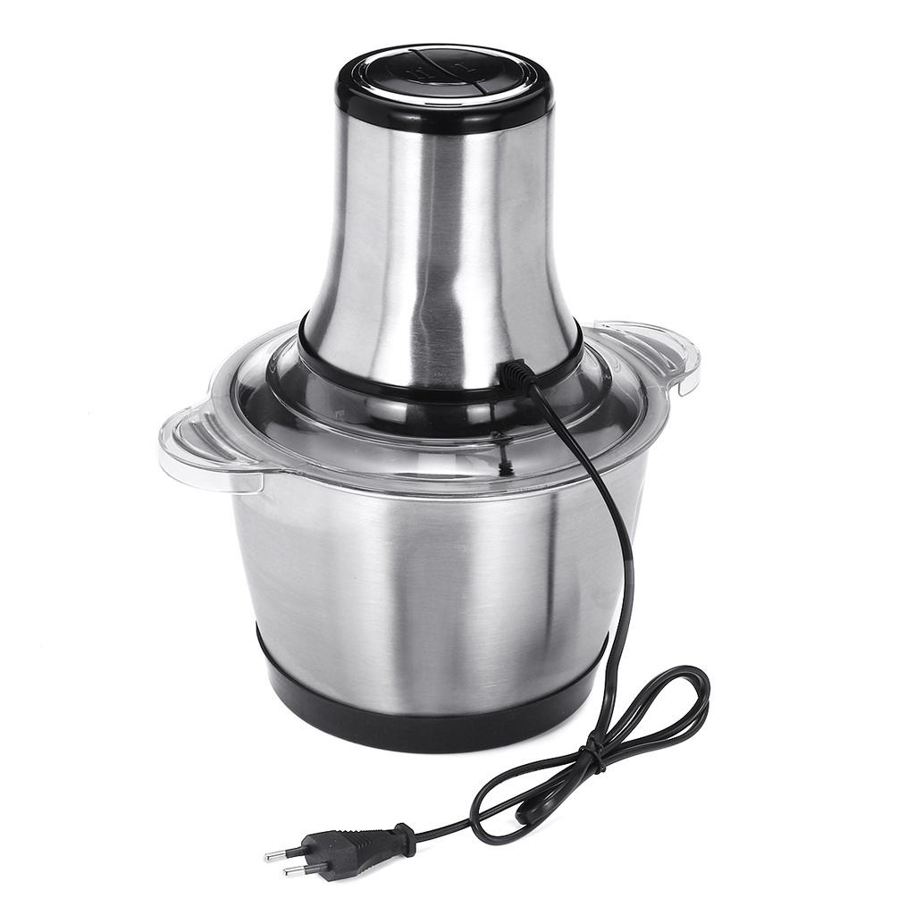 3L Electric Meat Grinder 2 Speeds Stainless Steel Electric Chopper Automatic Mincing Machine Quiet Food Processor 800W