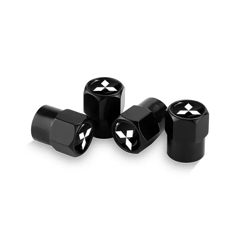 cwlsev1 Car Wheel Tire Valve Stems Cap With Keychain Keyring Badge For Mitsubishi Outlander Lancer 10 9 ASX RALLIART Eclipse L200 Pajero
