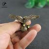 Antique Bronze Eagle Catch Ball Statue Solid Copper  Eagle Figurines Ornaments Bicycle Handbag Tel Keychains Decoration Accessor
