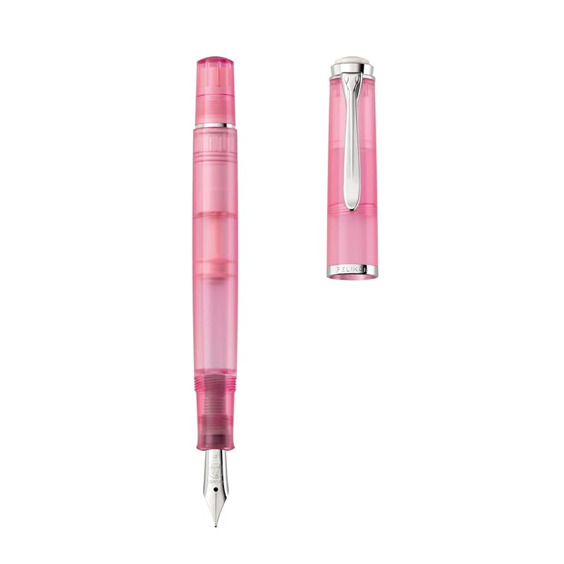 Перьевая ручка Pelikan Pelican F Fine Print Classic Demonstrator Rose Quartz M205 Limited Официально импортированный продукт