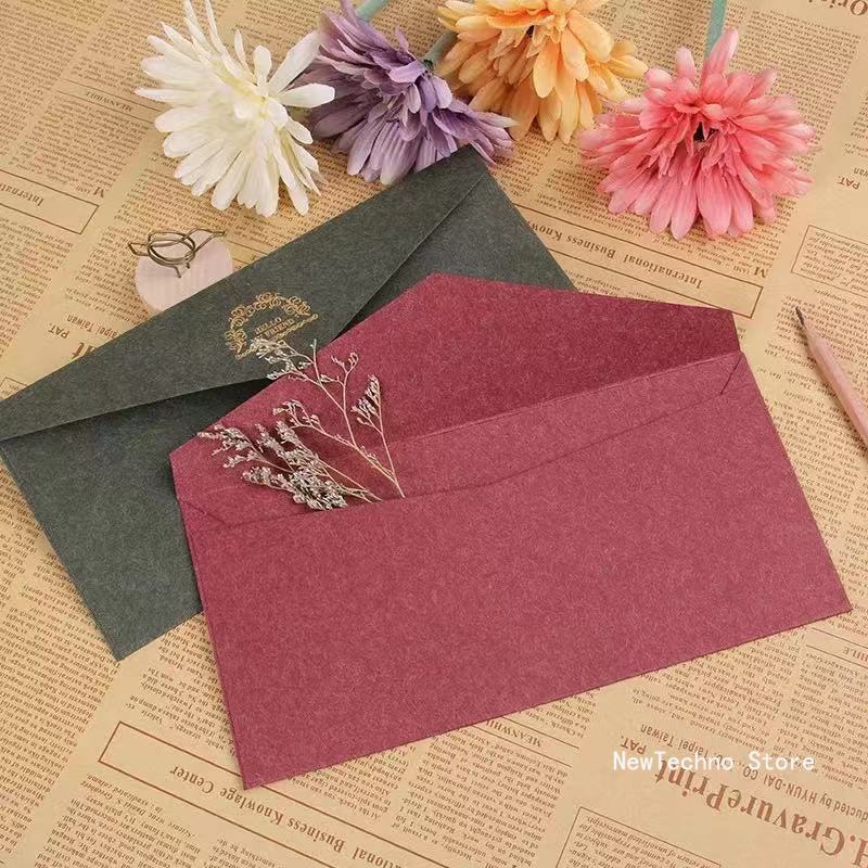 Винтажные золотые конверты для приглашений, крафт-бумага, подарочная карта, оконный конверт, набор свадебных писем, почтовая отправление, канцелярские принадлежности