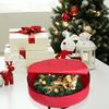 Christmas Wreath Zipper Bag With Reinforced Thicken Non-woven Artificial Wreath Storage Container For Wreath Ring