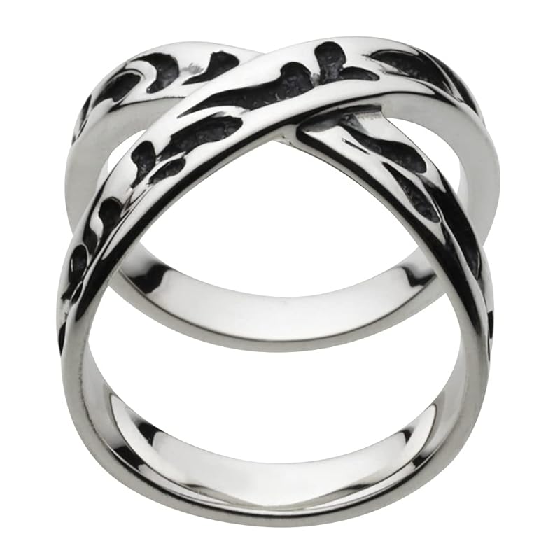 [Figmart] Кольцо с двойной линией племени [Серебро 925 пробы, серебряные аксессуары] fr0198 Нет. 17