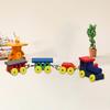 1:12 Little Train Toy Mini Three-dimensional Realistic High Reduction Decorate Wood Doll House Children Toys Small Train Micro Landscape