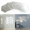 Flexible Reflective Hexagon Mirror Sheets Self-Adhesive Mirror Tiles Non-Glass Mirror Sticker