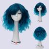 Short Bob Cosplay Wig for Women Synthetic Green Hair New Style Natural Supple Summer Heat Resistant Wig With Side Bangs