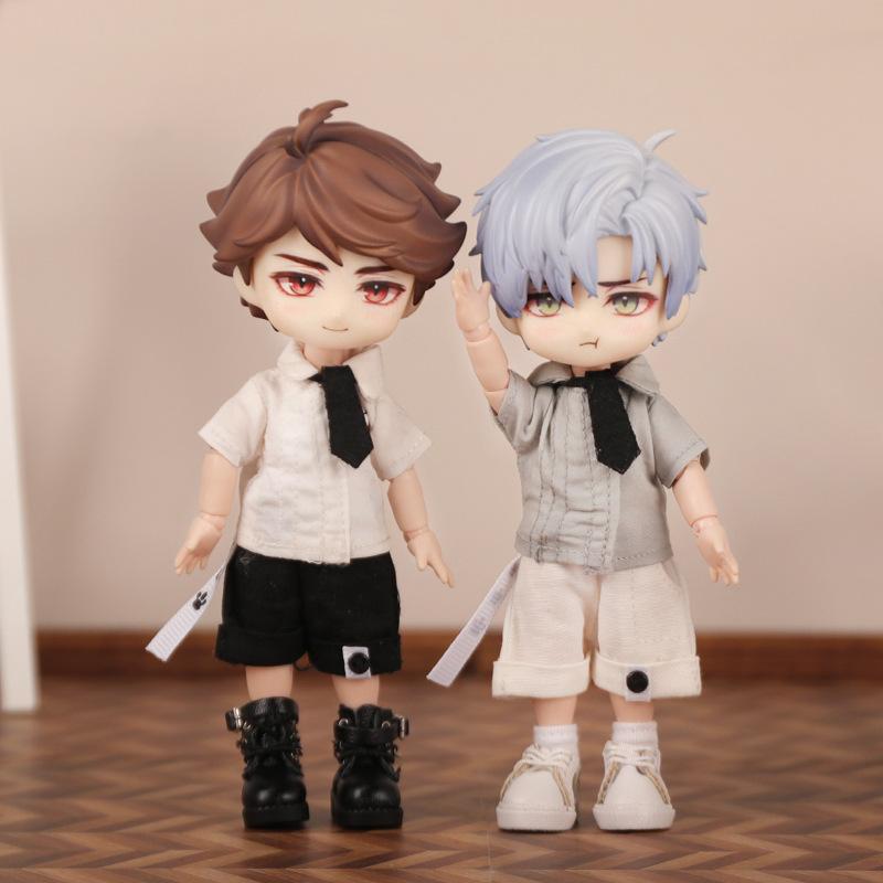 Ob11 Одежда Милая Форма Кукла Молли Костюм Джентльмена Одежда Рубашка Галстук Украшение Рыбья Кость Бритва Шляпа 12 Точек Bjd GSC Тело