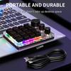 One-handed Mechanical Keyboard 16 Keys 3 Mode Macro Mechanical Keyboard Portable USB RGB Gaming Custom Programming Knob