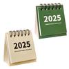 2Pcs 2025 Desk Calendar Mini Desktop Standing Flip Calendar Portable School Stationery Learning Planner Pocket Calendar