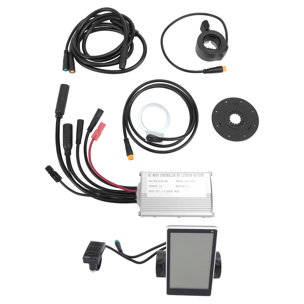 Electric Scooter Conversion Kit Water Resistant 15A Controller LCD Display Panel Pedal Assist Sensor Thumb Throttle 1